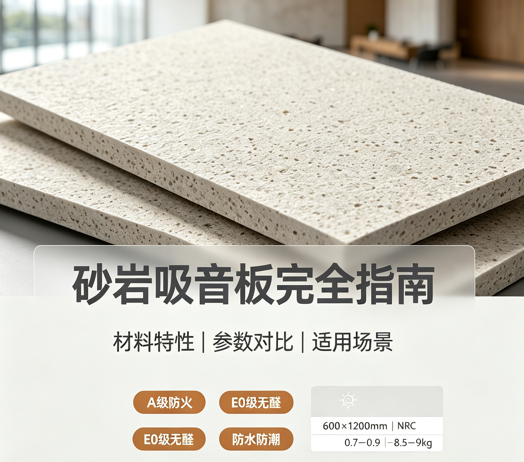 什么是砂岩吸音板？公装项目选砂岩还是聚酯纤维还是木质板？