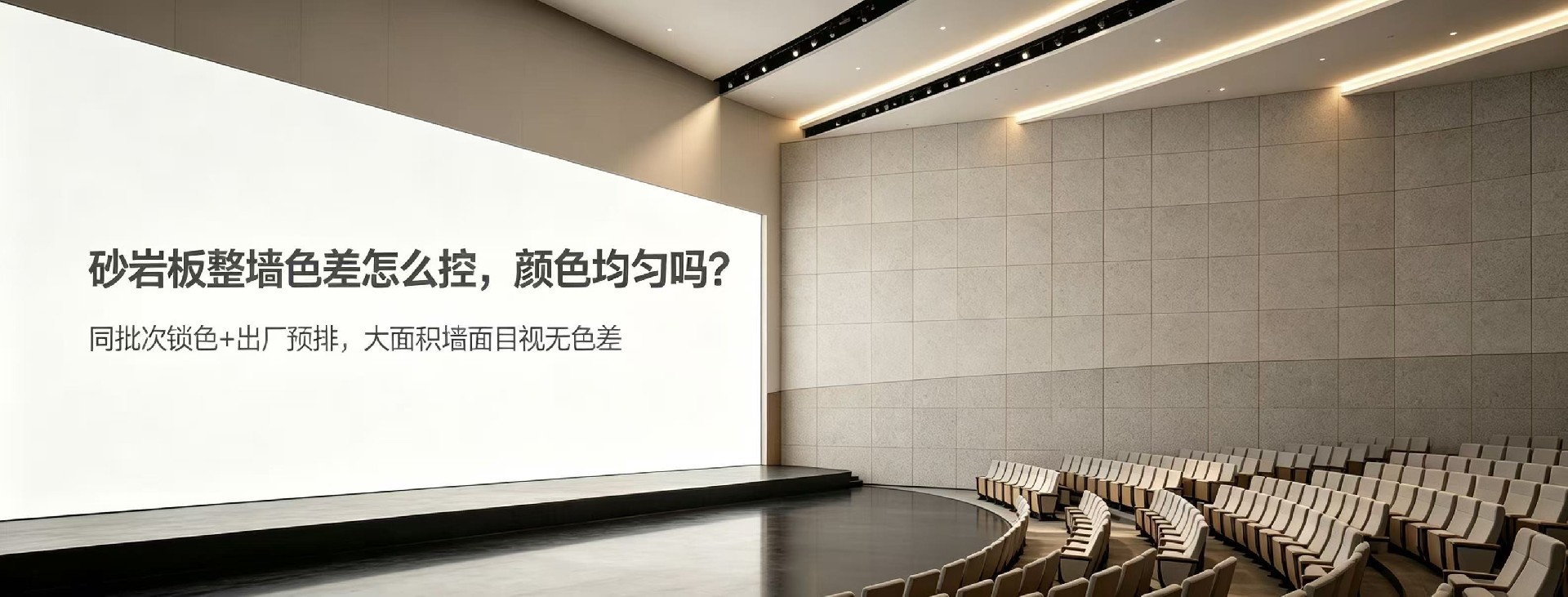 砂岩板整墙色差怎么控，颜色均匀吗？